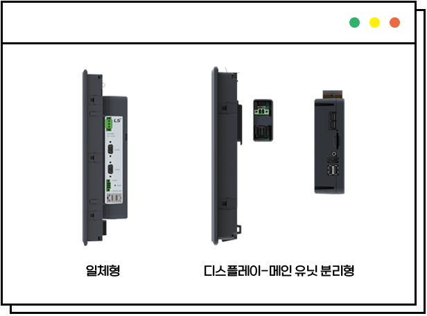 일체형과 디스플레이-메인 유닛 분리형