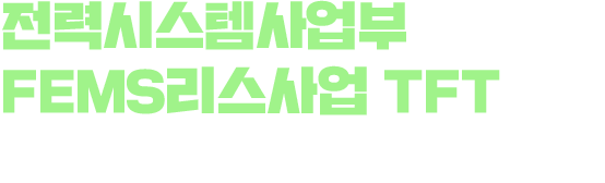 전력시스템사업부 FEMS리스사업 TFT에서 만난 ⓔ사람!